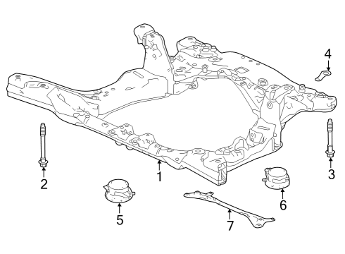 2024 Acura MDX Suspension Mounting - Front Diagram 1