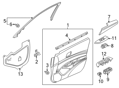 2022 Acura ILX Mirrors Diagram 1