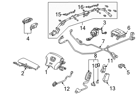 Airbag *Yr248L* Diagram for 06770-SDB-A91ZB