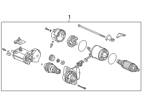 Starter Motor Assembly (Remanufactured) Diagram for 06312-P72-A01RM