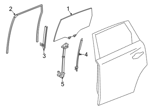 2023 Acura MDX Rear Door Diagram 1