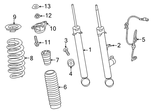 2023 Acura TLX Struts & Components - Rear Diagram 2