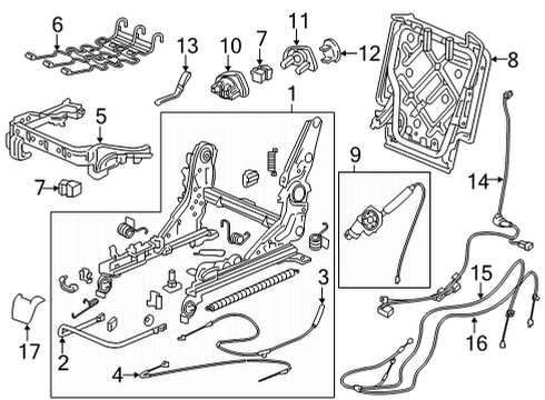 2024 Acura MDX Tracks & Components Diagram 5