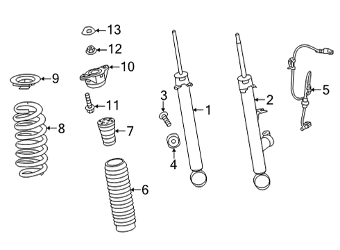 2023 Acura TLX Struts & Components - Rear Diagram 1