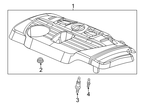 2022 Acura RDX Engine Appearance Cover Diagram
