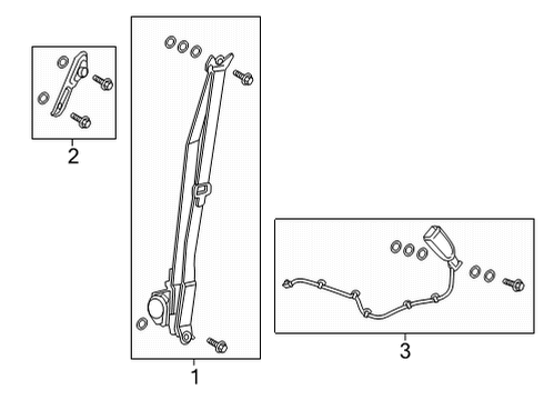 2024 Acura MDX Front Seat Belts Diagram