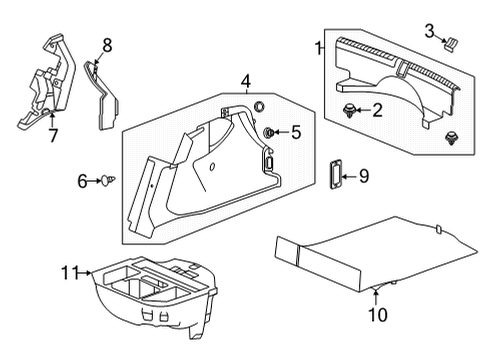 2023 Acura TLX Interior Trim - Rear Body Diagram 2