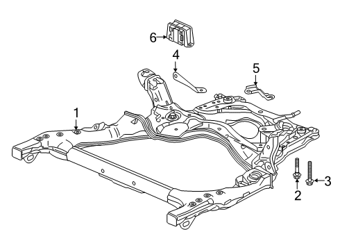 2022 Acura RDX Suspension Mounting - Front Diagram