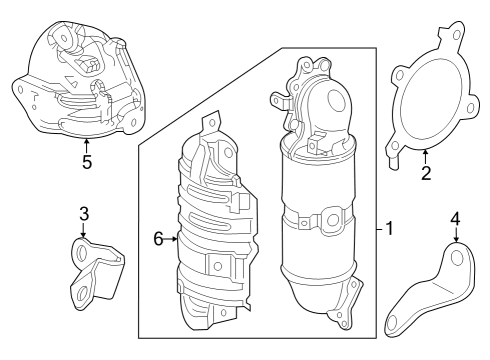 2023 Acura Integra Cover, Converter Diagram for 18181-59B-000