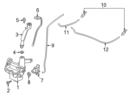 2022 Acura ILX Wiper & Washer Components Diagram 1