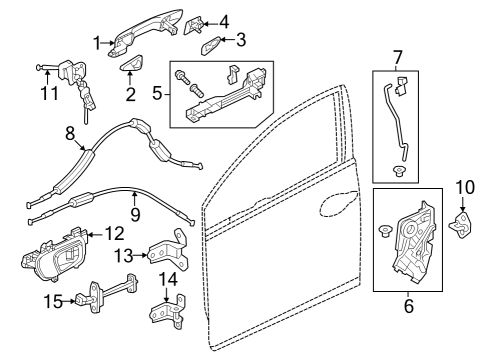 2023 Acura Integra Handle, Left R568P Diagram for 72181-3S5-A01ZA