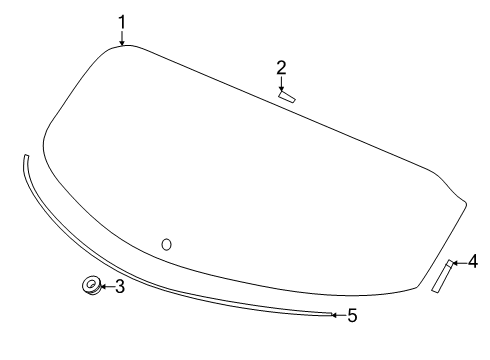 2022 Acura RDX Glass - Lift Gate Diagram