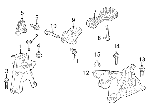 2023 Acura Integra Bracket, Torque Rod Diagram for 50690-T20-A10