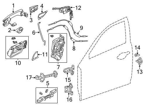 2022 Acura ILX Lock & Hardware Diagram 1