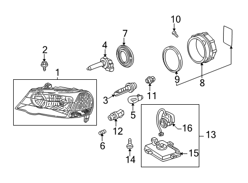 Inverter Unit, Hid System Diagram for 33109-S0K-A01