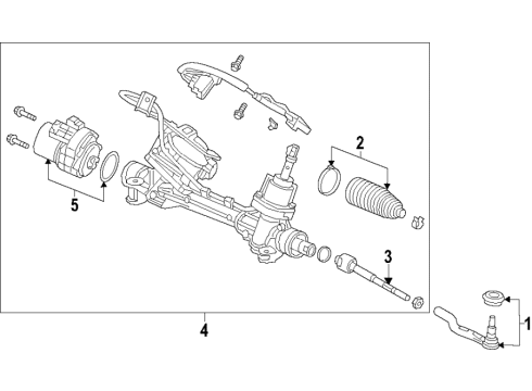 2022 Acura RDX Steering Column & Wheel, Steering Gear & Linkage Diagram 3