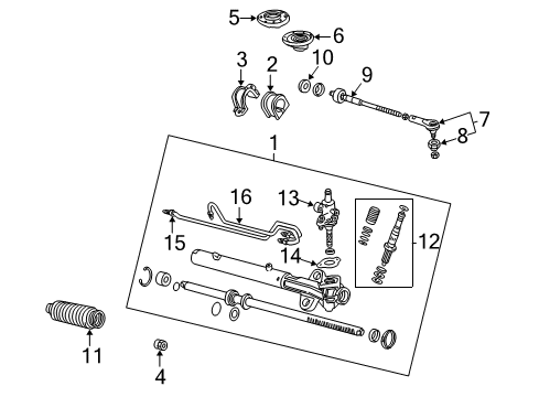 Power Steering Rack (Reman) Diagram for 06536-S3V-505RM