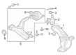 Diagram for Acura Control Arm Bolt - 90118-T20-A00
