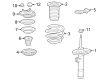 Diagram for Acura Integra Bump Stop - 51722-TGH-A01