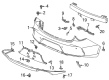Diagram for Acura TLX Bumper - 04716-TGZ-A00ZZ