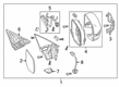 Diagram for Acura RDX Mirror Cover - 76255-TJB-C22ZP