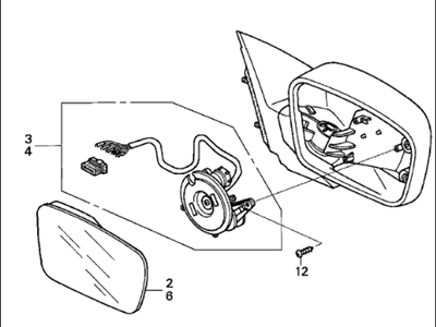 Acura TL Mirror - 76200-SEP-A03ZK