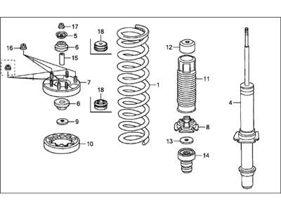 2004 Acura TL Shock Absorber - 51601-SEP-A06