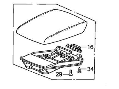 Acura 83404-SEP-A01ZF Console Armrest (Gray) (Leather)