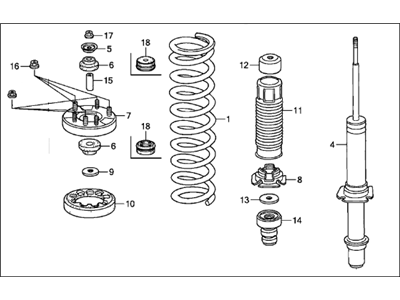 Acura 51602-SEP-A42 Left Front Shock Absorber Assembly