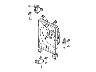 1997 Acura TL Fan Shroud - 38615-P1R-000