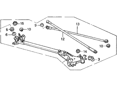 1998 Acura TL Wiper Pivot Assembly - 76530-SW5-A01