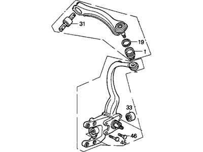 Acura 52400-SZ5-013 Left Rear Control Arm (Upper)