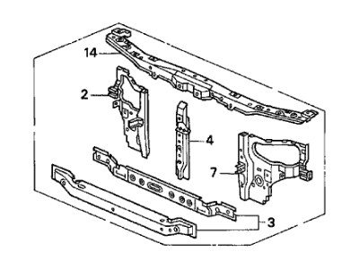 1997 Acura TL Radiator Support - 60400-SZ5-A01ZZ