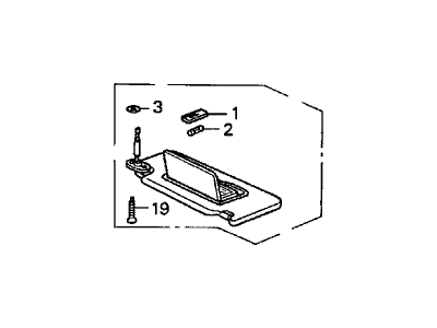 Acura 83230-SW5-A01ZA Passenger Side Sunvisor Assembly (Clear Gray)