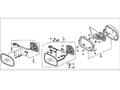 Acura 76200-SW5-C42ZE Passenger Side Door Mirror Assembly (Arbere Taupe Metallic) (Heated)