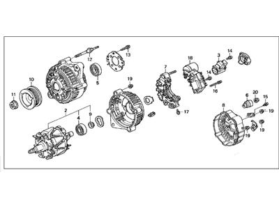 Acura 31100-P5G-013 Alternator Assembly (Clb53) (Denso)