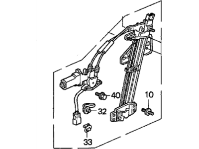 Acura 72250-SW5-A02 Left Front Door Power Regulator Assembly