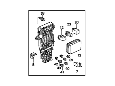 Acura 38200-SZ5-A82 Fuse Box Assembly