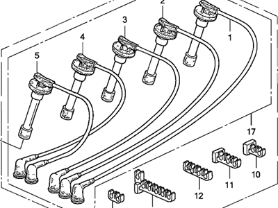 1997 Acura TL Spark Plug Wire - 32722-PV1-A01