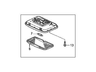 Acura 34250-SS0-003ZB Light Assembly, Interior (Clear Gray)