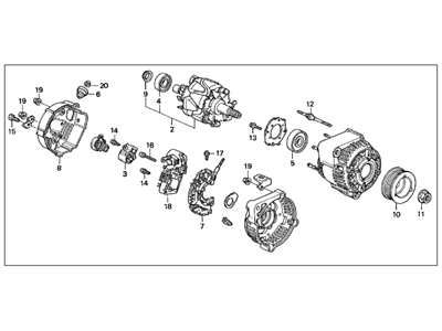 Acura TL Alternator - 31100-P1R-A01