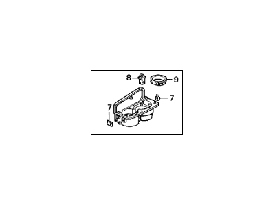 Acura 77230-SZ5-A02ZA Cup Holder Assembly (Chestnut Brown)