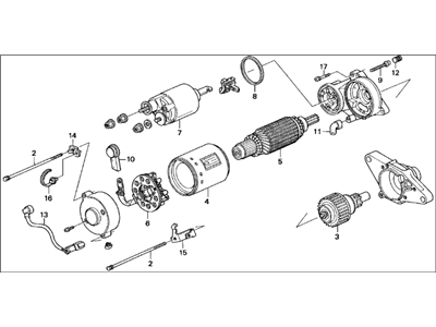 1997 Acura TL Starter Motor - 31200-P1R-A03