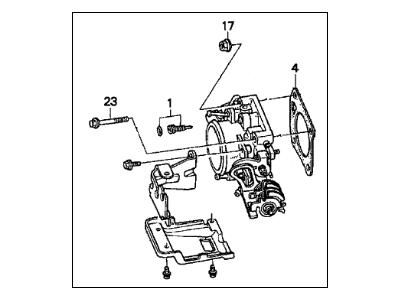 1998 Acura TL Throttle Body - 16400-P5G-A02