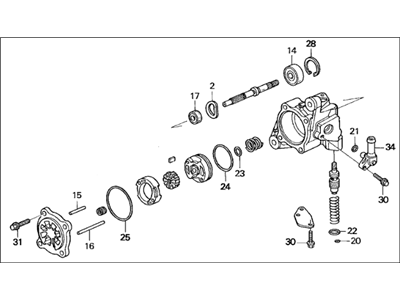 1997 Acura TL Power Steering Pump - 06561-PV3-505RM