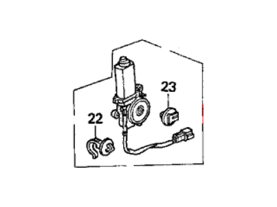 1996 Acura TL Window Motor - 72755-SL9-003