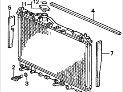 1996 Acura TL Radiator - 19010-P5G-901