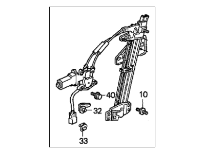 Acura 72210-SW5-A02 Right Front Door Power Regulator Assembly