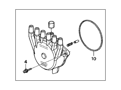 Acura Distributor Cap - 30102-P1R-A01