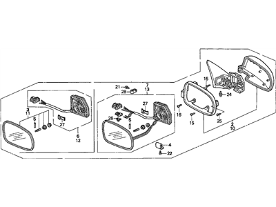1996 Acura TL Mirror - 76250-SW5-C42ZA